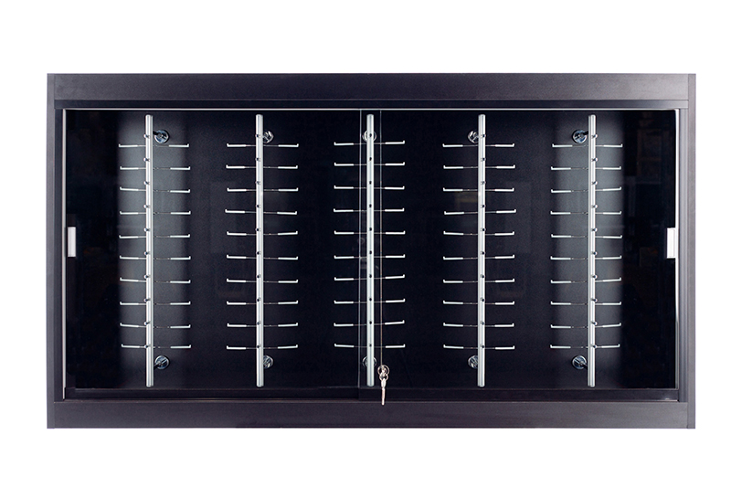 OP 800 60" ((DISCONTINUED) Brushed Silver Laminate, Black Frame)